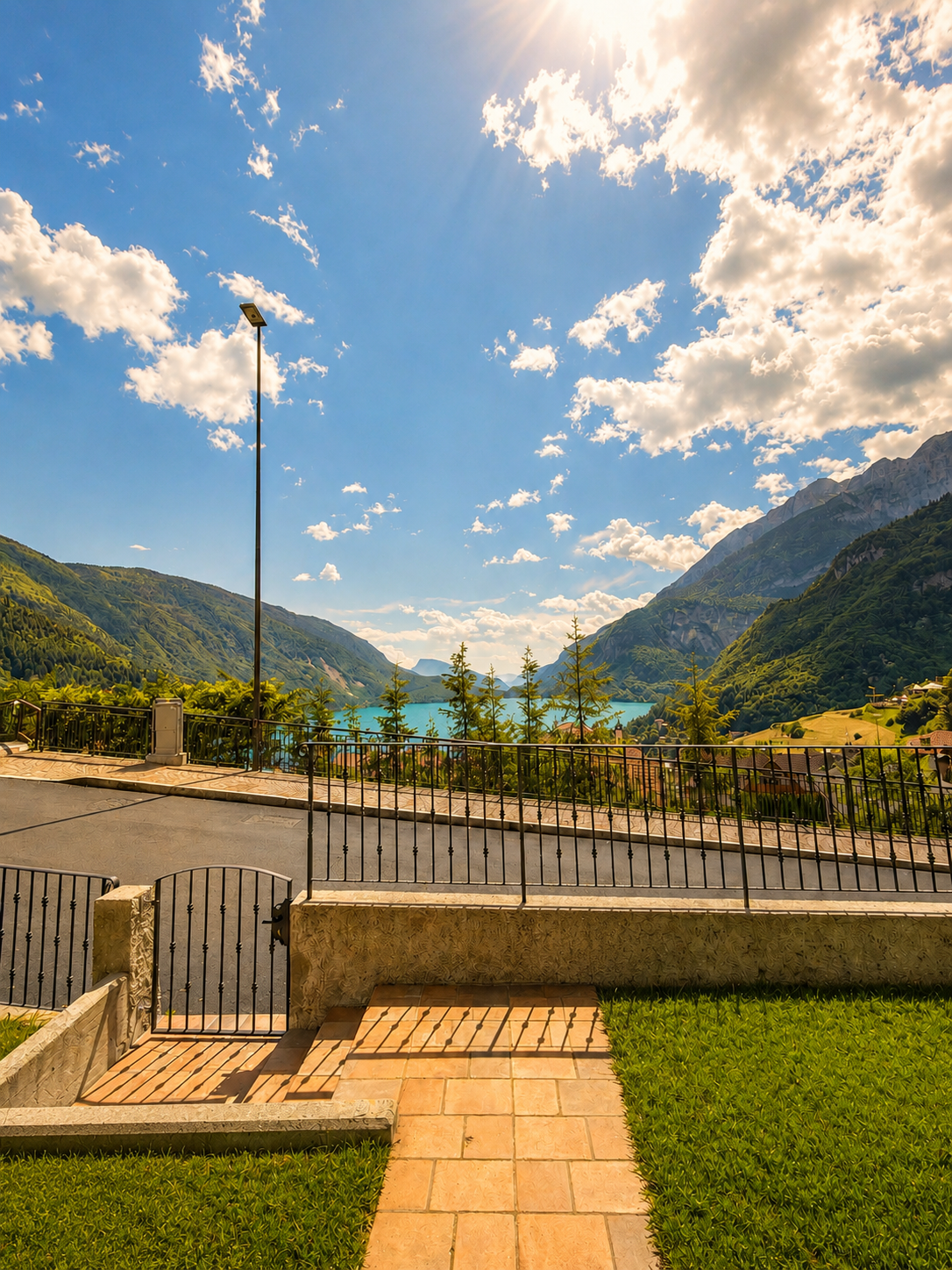 Giardino privato con vista sul Lago di Molveno